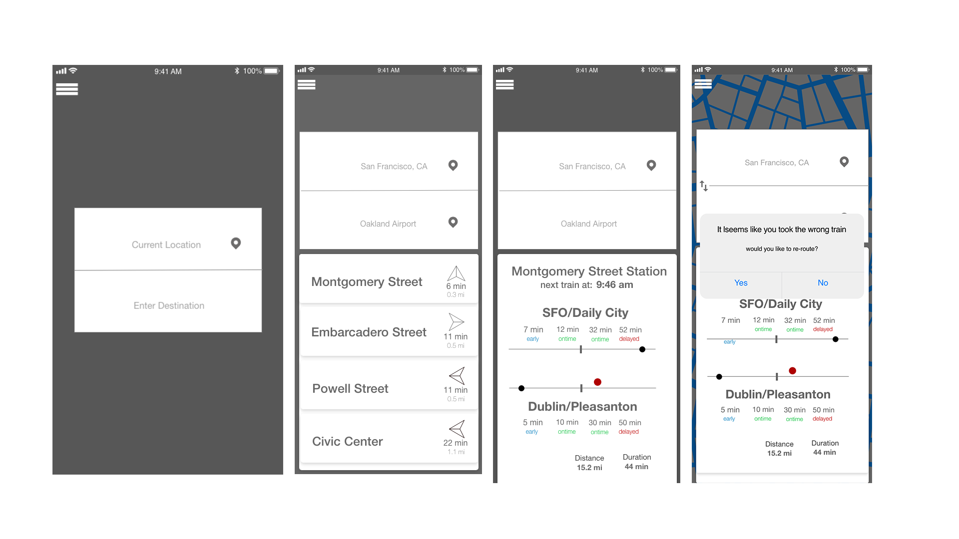 flybye wireframes